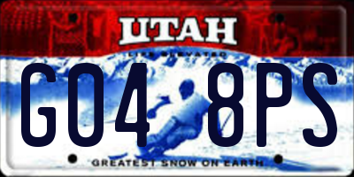 UT license plate G048PS