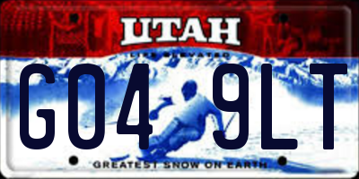 UT license plate G049LT