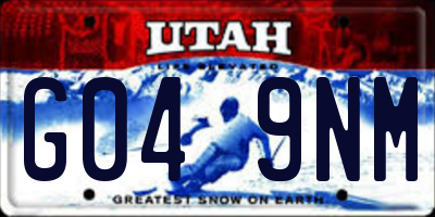 UT license plate G049NM