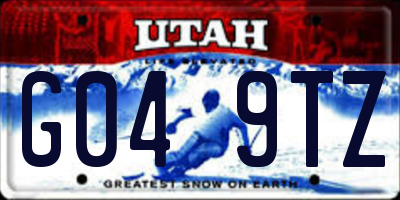 UT license plate G049TZ