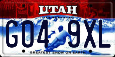 UT license plate G049XL