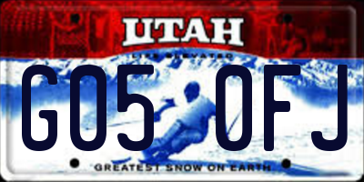 UT license plate G050FJ