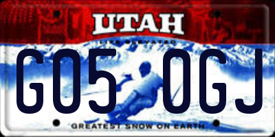 UT license plate G050GJ