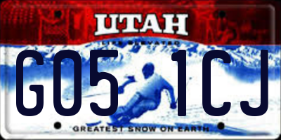 UT license plate G051CJ