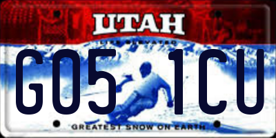 UT license plate G051CU