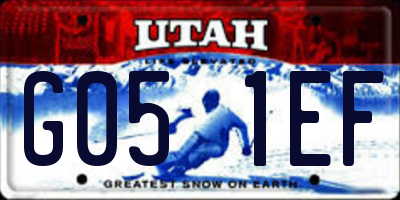 UT license plate G051EF