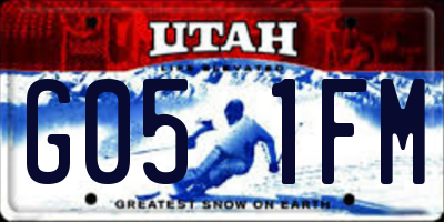 UT license plate G051FM