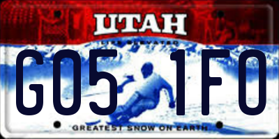UT license plate G051FO