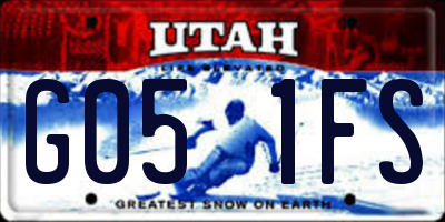 UT license plate G051FS