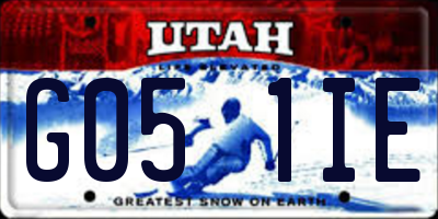 UT license plate G051IE
