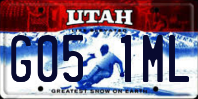 UT license plate G051ML