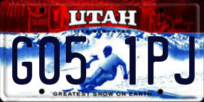 UT license plate G051PJ