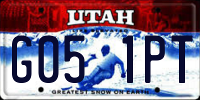 UT license plate G051PT