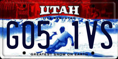 UT license plate G051VS