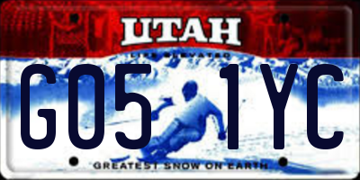 UT license plate G051YC