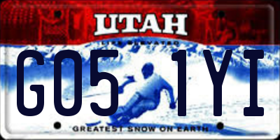 UT license plate G051YI