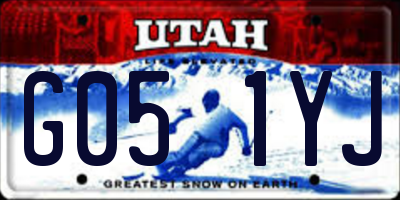 UT license plate G051YJ
