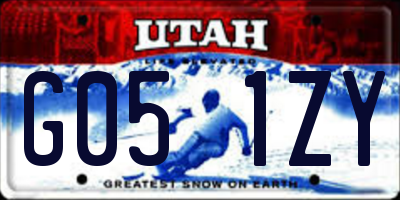 UT license plate G051ZY