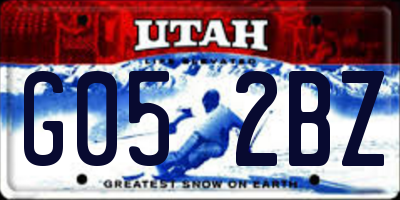 UT license plate G052BZ