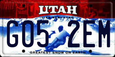 UT license plate G052EM