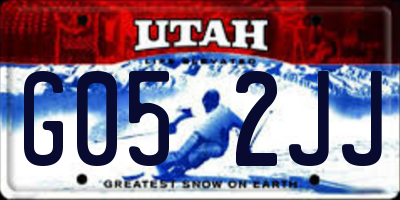 UT license plate G052JJ