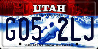 UT license plate G052LJ