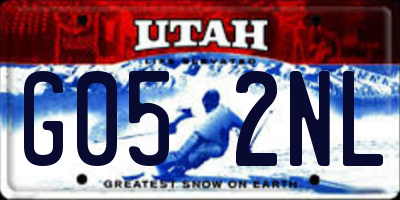 UT license plate G052NL