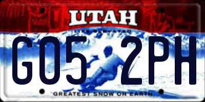 UT license plate G052PH