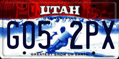UT license plate G052PX