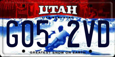 UT license plate G052VD