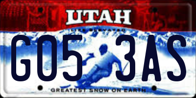 UT license plate G053AS
