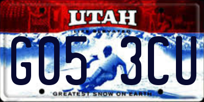 UT license plate G053CU