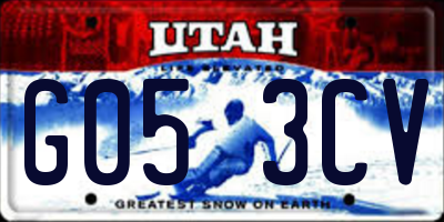 UT license plate G053CV