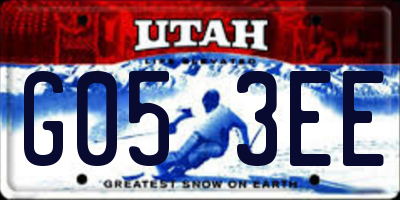 UT license plate G053EE
