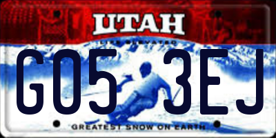 UT license plate G053EJ