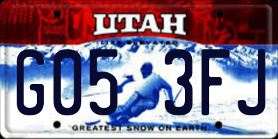 UT license plate G053FJ