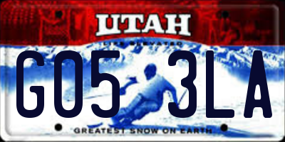 UT license plate G053LA