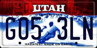 UT license plate G053LN