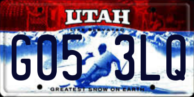 UT license plate G053LQ