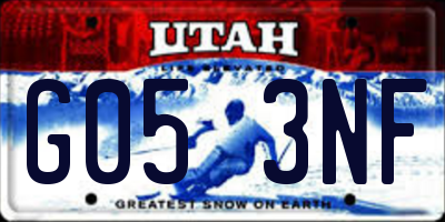 UT license plate G053NF