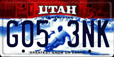 UT license plate G053NK
