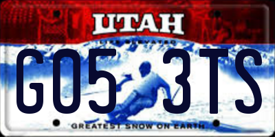 UT license plate G053TS
