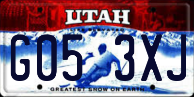 UT license plate G053XJ