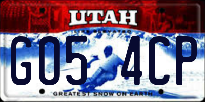 UT license plate G054CP
