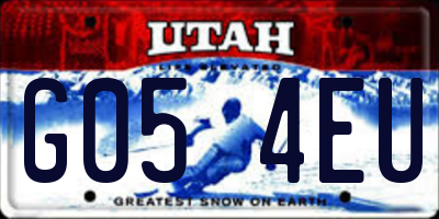 UT license plate G054EU