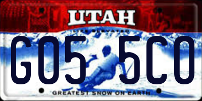 UT license plate G055CO