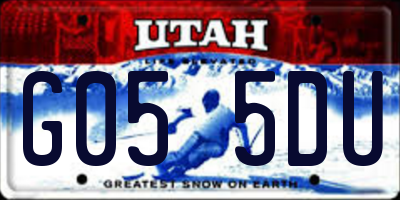 UT license plate G055DU