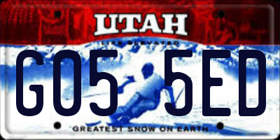 UT license plate G055ED