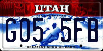 UT license plate G055FB
