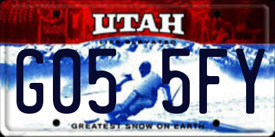 UT license plate G055FY